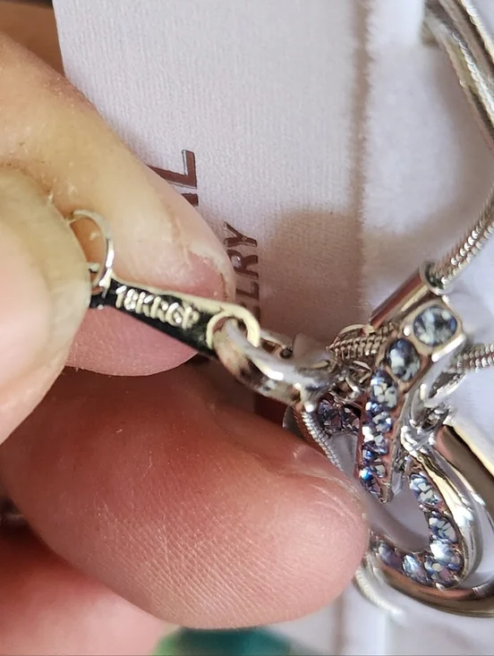 18KRGP Crystal Jewelry Silver-Tone Crystal Circle Pendant Necklace - Picture 2 of 3